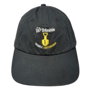 KC Caps Baseball Cap Black One Size Trimble Earthworks Shovel Logo Hat Slideback